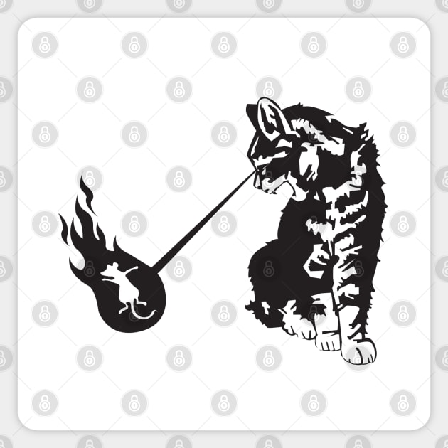 Killer Cat Sticker by DesignBySolaz